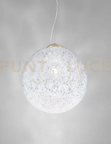 Rina sospensione 42 bianco murrina ottone lucido 2 luci attacco e27