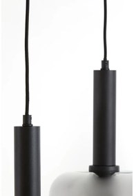 Lampada da soffitto nera con paralume in vetro 100x22 cm Lekar - Light &amp; Living