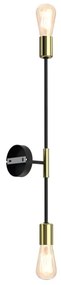 Applique FLAME 2xE27/60W/230V nero/oro