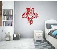 TIGER - Adesivo murale wall sticker in vinile 60x65 cm Colore: Rosso