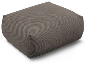 Poggiapiedi grigio/marrone con rivestimento in velluto a coste Voltaire – Bobochic Paris