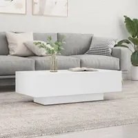 Tavolino da Salotto Bianco 100x49,5x31 cm in Legno Multistrato 833889