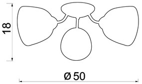 Lampadario a plafone AVIA 3xE27/15W/230V