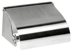 Portarotolo per carta 14x8 cm in acciaio inox/argento