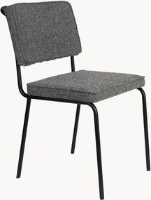 Set di 2 sedie in bouclé con piedini in metallo Buddy