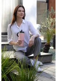 Bottiglia bottiglia da viaggio color salvia in acciaio inox 1 l Eco – Ladelle