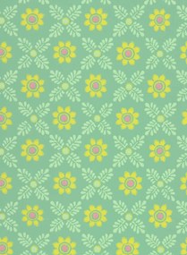 Little Greene Tapete Ditsy Block - Green Verditer