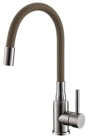 ALVEUS 1144428 -Rubinetto per lavello con braccio flessible MINTAS 34 cm cromo/beige