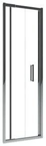 Porta doccia pieghevole Slimline L 70 x H 195cm, Sp. 6 mm in vetro profilo cromo