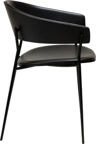 Sedia da pranzo nera opaca con braccioli Crib – DAN-FORM Denmark