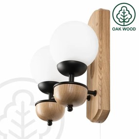 Brilagi - LED Applique COTTAGE 2xG9/40W/230V quercia/bianco