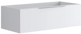Cassettiera Brera con 1 cassetto laccato opaco bianco L.99,5 H.30 P.45,5 cm