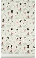 Ferm Living Carta da parati Kite - Weiß/ Bunt