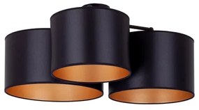 Duolla - Lampadario a plafone ROLLER TRIO SHINY 3xE27/15W/230V nero/oro