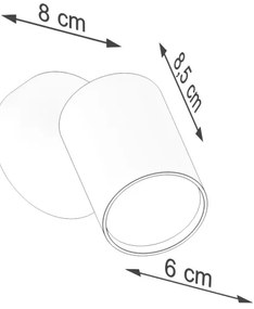 Sollux SL.1123 - Lampada da parete LEMMI 1xGU10/40W/230V bianca