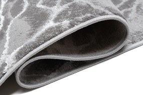 Tappeto semplice e moderno in grigio con motivo bianco Larghezza: 120 cm | Lunghezza: 170 cm