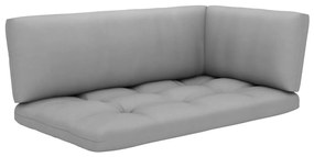 Set divani in pallet con cuscini 6 pz in pino impregnato grigio