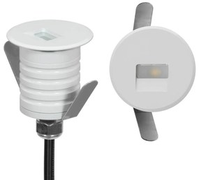 Faretto LED Bianco 1W IP67 Professional - per Gradini Colore Bianco Caldo 2.700K