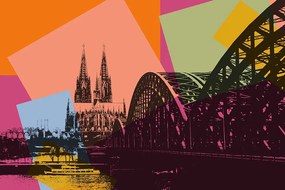 Carta da parati – Illustrazione digitale della città di Colonia