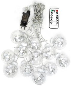 Aigostar - Catena luminosa LED da esterno natalizia 120xLED/6W/230V/8 funzioni 3x0,6m IP44 bianco caldo+telecomando