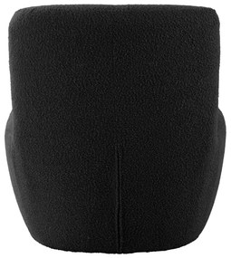 Poltrona nera in tessuto bouclé Ada - Leitmotiv