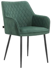 Set di sedie da pranzo verde in imbottito 2 pz Elvira – Støraa