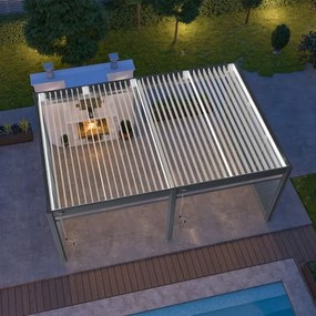 Pergola bioclimatica Ombréa autoportante 4x6M in alluminio
