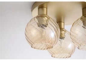 Searchlight 44521CP - Plafoniera RADIANCE 3xE27/60W/230V Ø 37,5 cm dorata