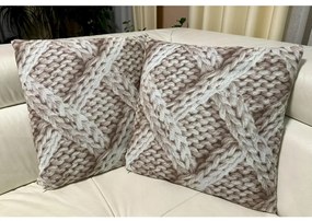 Federa cuscino Maglia beige new 40x40 cm