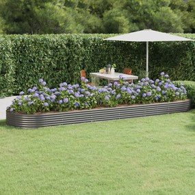 Letto Giardino Acciaio Verniciato A Polvere 523x140x36cm Grigio /