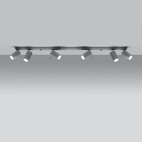 Lampada da Soffitto 6xGU10 RING 6L Orientabile in Acciaio