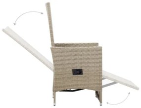 Set Mobili da Pranzo per Giardino 5 pz Beige