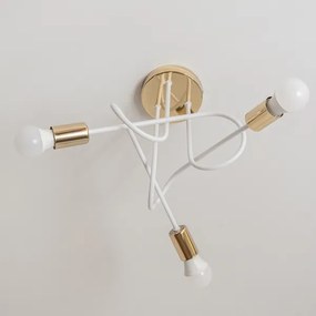 Plafoniera OXFORD 3xE27/15W/230V oro/bianco