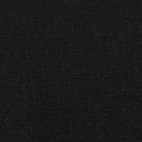 Giroletto con Testiera Nero 140x190 cm in Tessuto