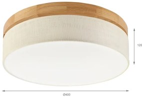Brilagi - Plafoniera LED BELLADONNA LED/36W/230V Ø 40 cm crema/rovere