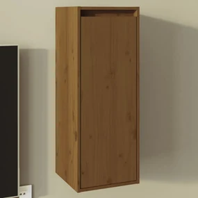 Pensile Marrone Ambrato 30x30x80 Cm İn Legno Massello Di Pino /