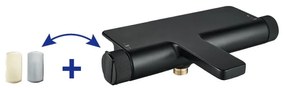 Rubinetto per doccia getto laminare cristallino monocomando Neo nero opaco SENSEA