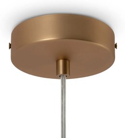 Lampadario Minimal Basic Form Piccolo In Metallo Oro 1 Luce E Diffusore Bianco