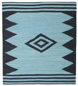 Kilim Tappeto persiano 120x110 Blu (Iran) Tessuto A Mano