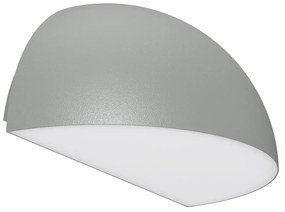Applique Curva Monodirezionale con base E27 IP54 Grigia - Serie BRINA