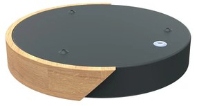 Plafoniera LED Rotonda 18W CCT Ø300mm Legno/Nero