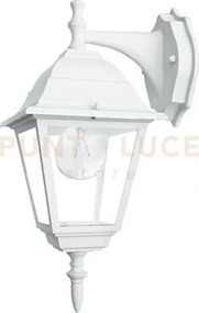 Applique down roma bianca 1 luce attacco e27 ip44 14,6x19,5x35cm