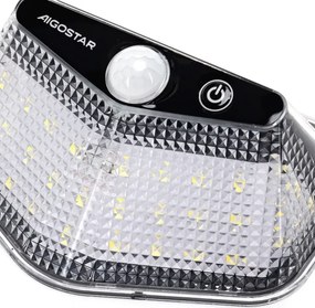 Aigostar -LED Lampada solare con sensore LED/3,7V 6500K 500 mAh IP65 nera