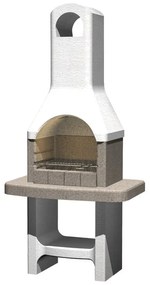 Barbecue fisso in cemento a carbonella SAROM FUOCO Lucerna L 88 x H 179 x P 58 cm
