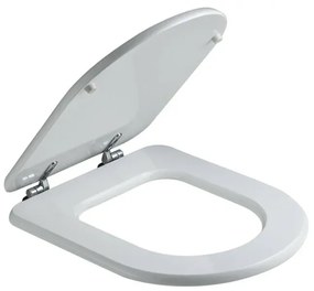 Tavoletta wc dedicata Dolomite Clodia in legno rivestito bianco con cerniere