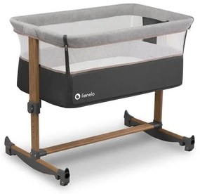 Lionelo - Culla per bambini 3in1 LEONIE grigio/nero