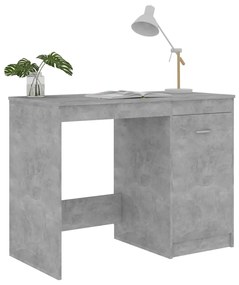 Scrivania Grigio Cemento 100x50x76 cm in Legno Multistrato