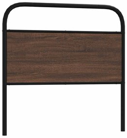 Testiera Rovere Marrone 107 Cm İn Acciaio E Truciolato /