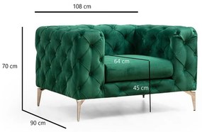 Sedia verde Como - Artie