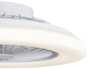 Ventilatore da soffitto bianco 48,5 cm con LED dimmerabile RGB con telecomando - Clemo